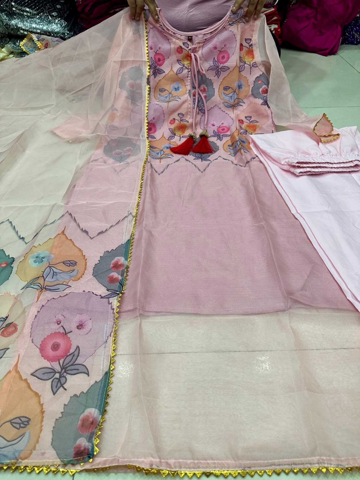 Ynf Organza Silk RIN222 Latkan Kurti Wholesale Designer Kurtis Silk Kurtis Kurti With Pants Manufacturer