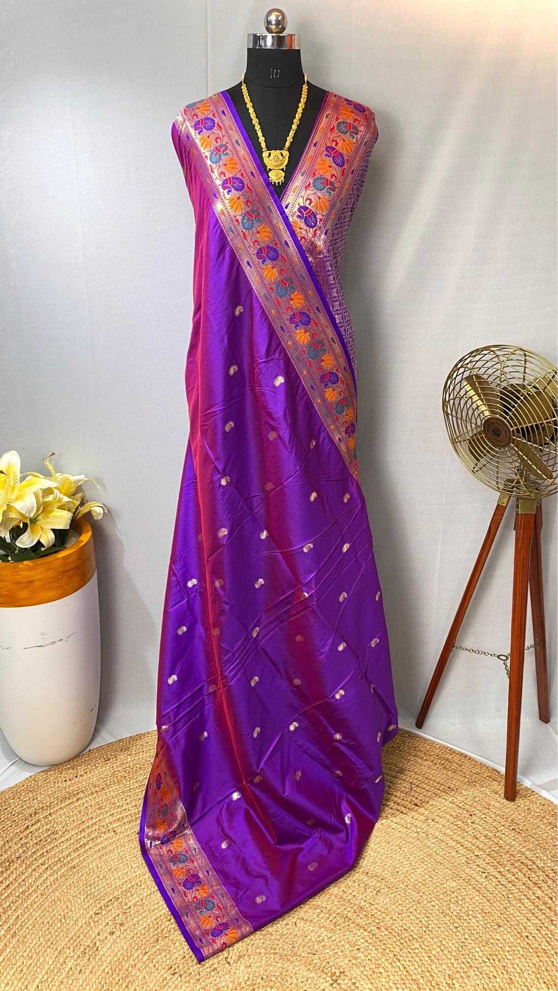 Ynf Paithani Silk KESH249 Bhoomi Silk Sarees Wedding Collections Festive Collections Wholesale Paithani Sarees Designer Silk Sarees Zari Border Silk Sarees Manufacturer