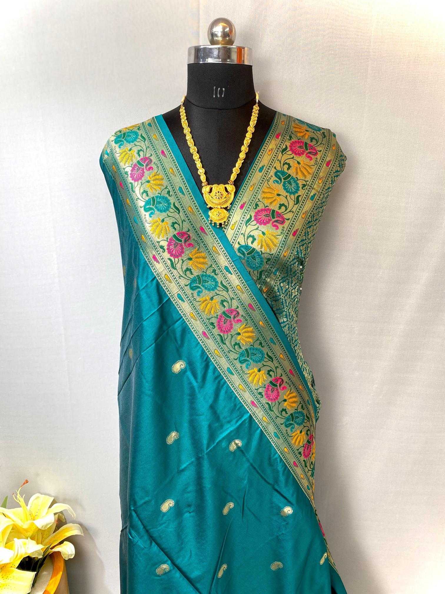 Ynf Paithani Silk KESH249 Bhoomi Silk Sarees Wedding Collections Festive Collections Wholesale Paithani Sarees Designer Silk Sarees Zari Border Silk Sarees Manufacturer