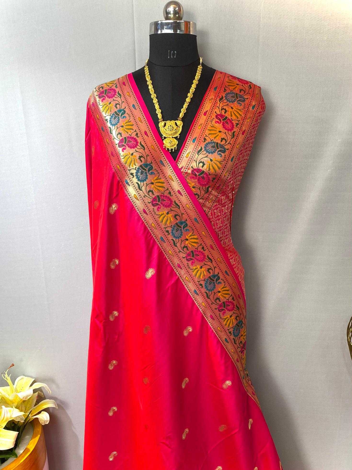 Ynf Paithani Silk KESH249 Bhoomi Silk Sarees Wedding Collections Festive Collections Wholesale Paithani Sarees Designer Silk Sarees Zari Border Silk Sarees Manufacturer