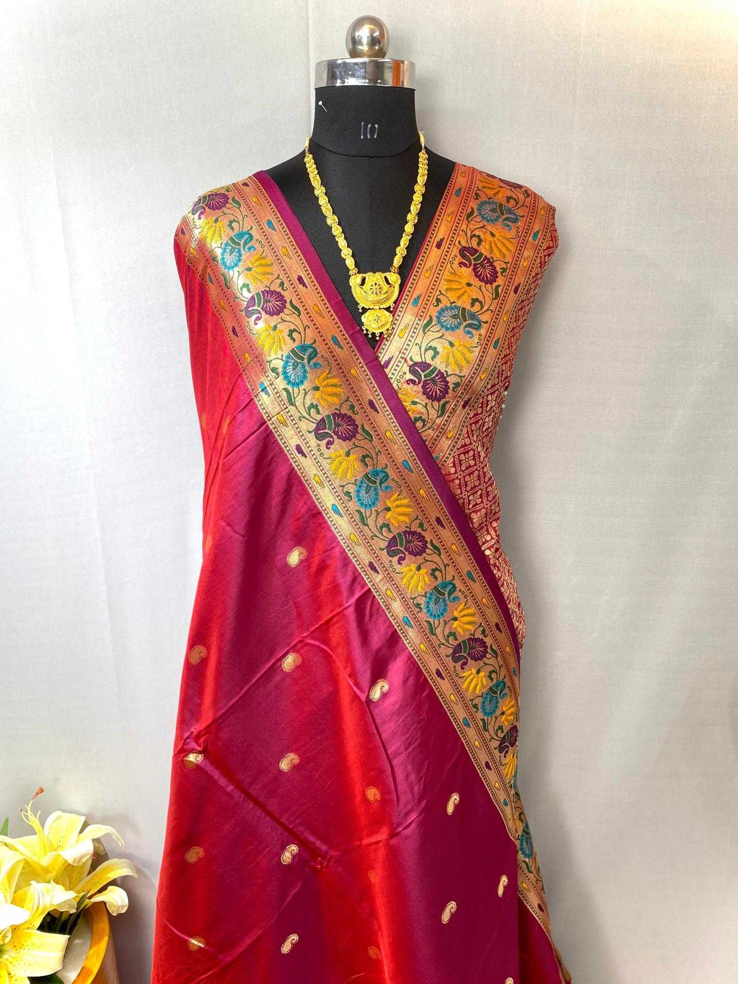 Ynf Paithani Silk KESH249 Bhoomi Silk Sarees Wedding Collections Festive Collections Wholesale Paithani Sarees Designer Silk Sarees Zari Border Silk Sarees Manufacturer