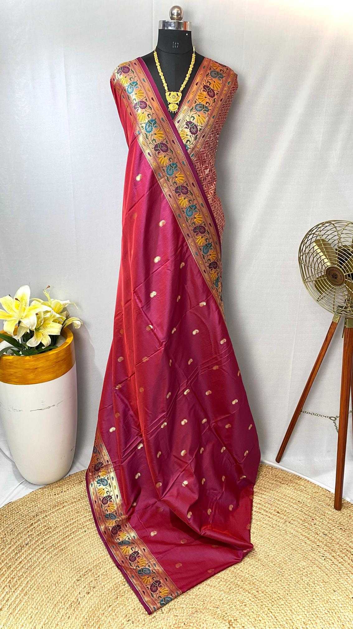 Ynf Paithani Silk KESH249 Bhoomi Silk Sarees Wedding Collections Festive Collections Wholesale Paithani Sarees Designer Silk Sarees Zari Border Silk Sarees Manufacturer