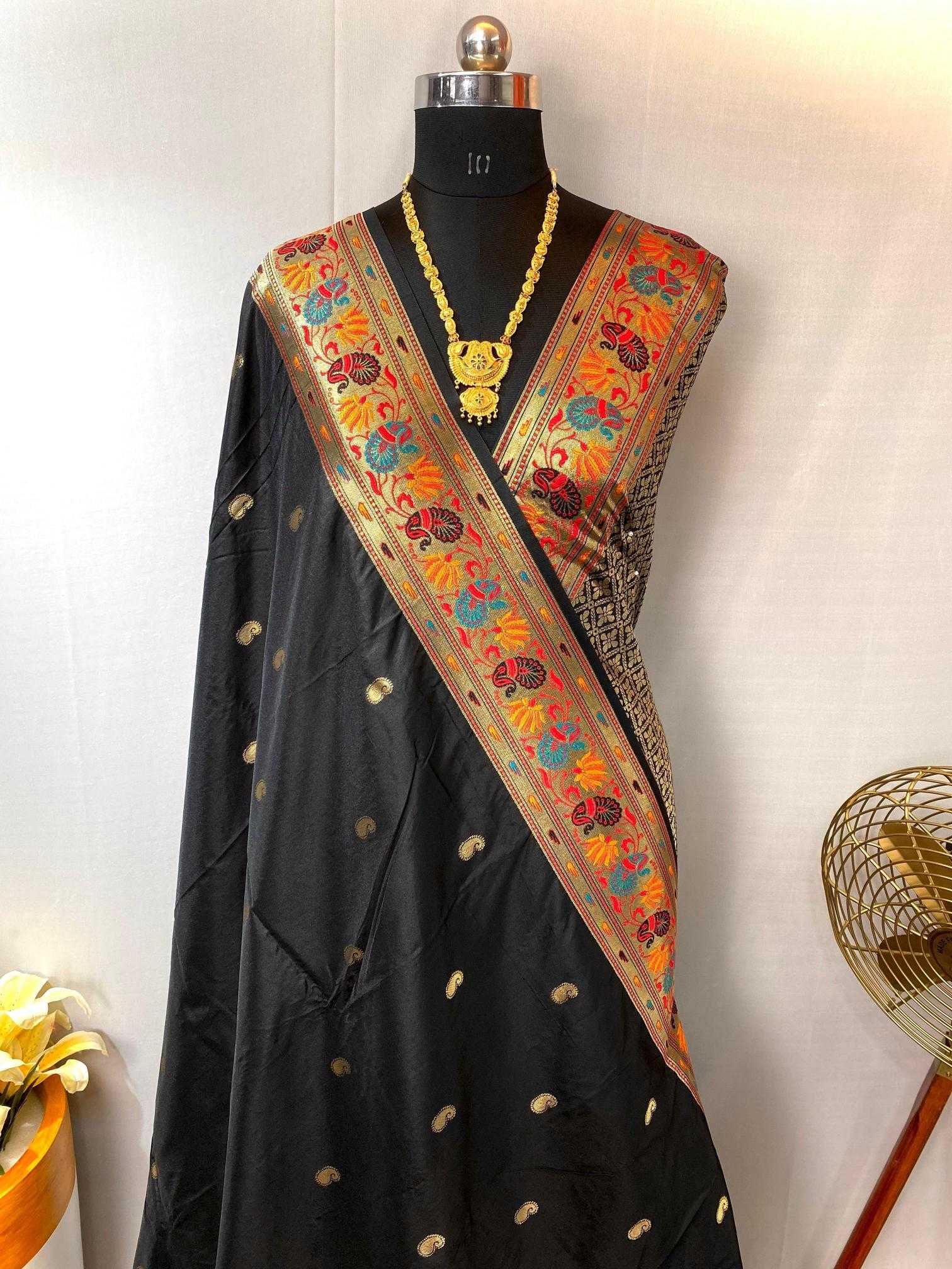Ynf Paithani Silk KESH249 Bhoomi Silk Sarees Wedding Collections Festive Collections Wholesale Paithani Sarees Designer Silk Sarees Zari Border Silk Sarees Manufacturer