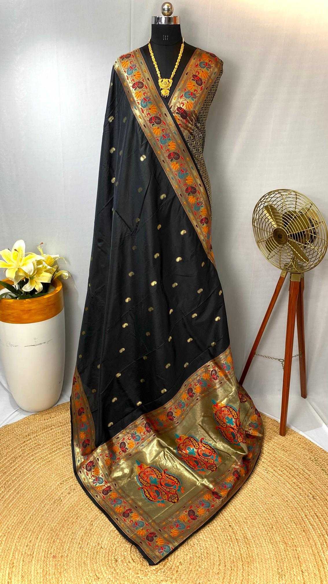 Ynf Paithani Silk KESH249 Bhoomi Silk Sarees Wedding Collections Festive Collections Wholesale Paithani Sarees Designer Silk Sarees Zari Border Silk Sarees Manufacturer