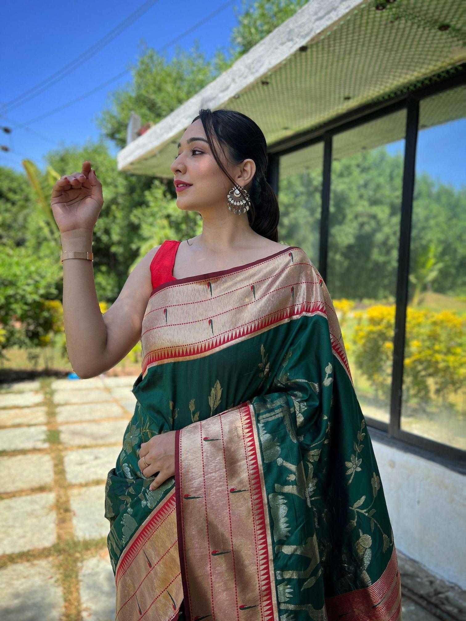 Ynf Paithani Silk KESH249 GAURI Silk Sarees Wholesale Paithani Sarees Soft Silk Sarees Designer Silk Sarees Manufacturer