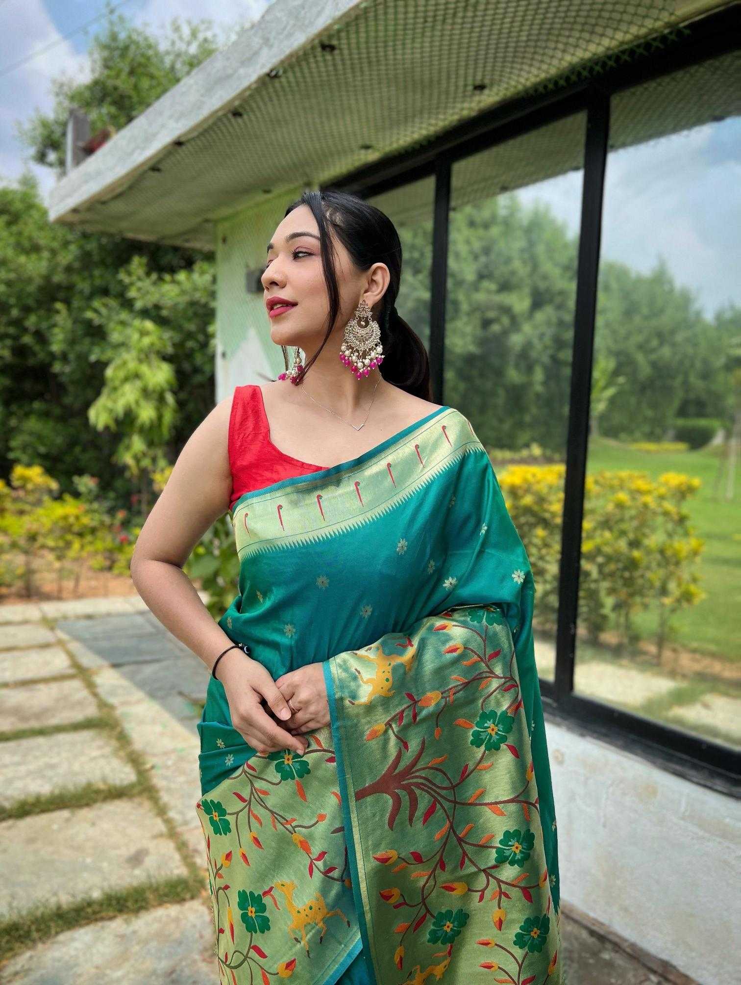 Ynf Paithani Silk KESH249 Gayatri Silk Sarees Wholesale Paithani Sarees Party Wear Silk Sarees Silk Sarees For Weddings Manufacturer