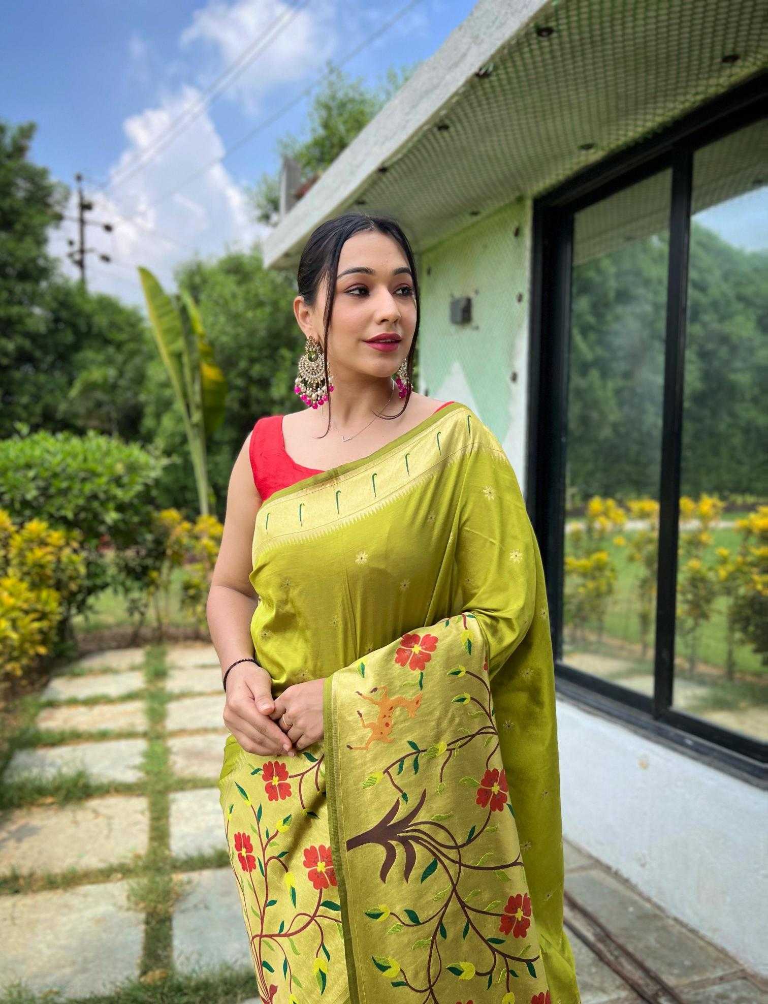 Ynf Paithani Silk KESH249 Gayatri Silk Sarees Wholesale Paithani Sarees Party Wear Silk Sarees Silk Sarees For Weddings Manufacturer