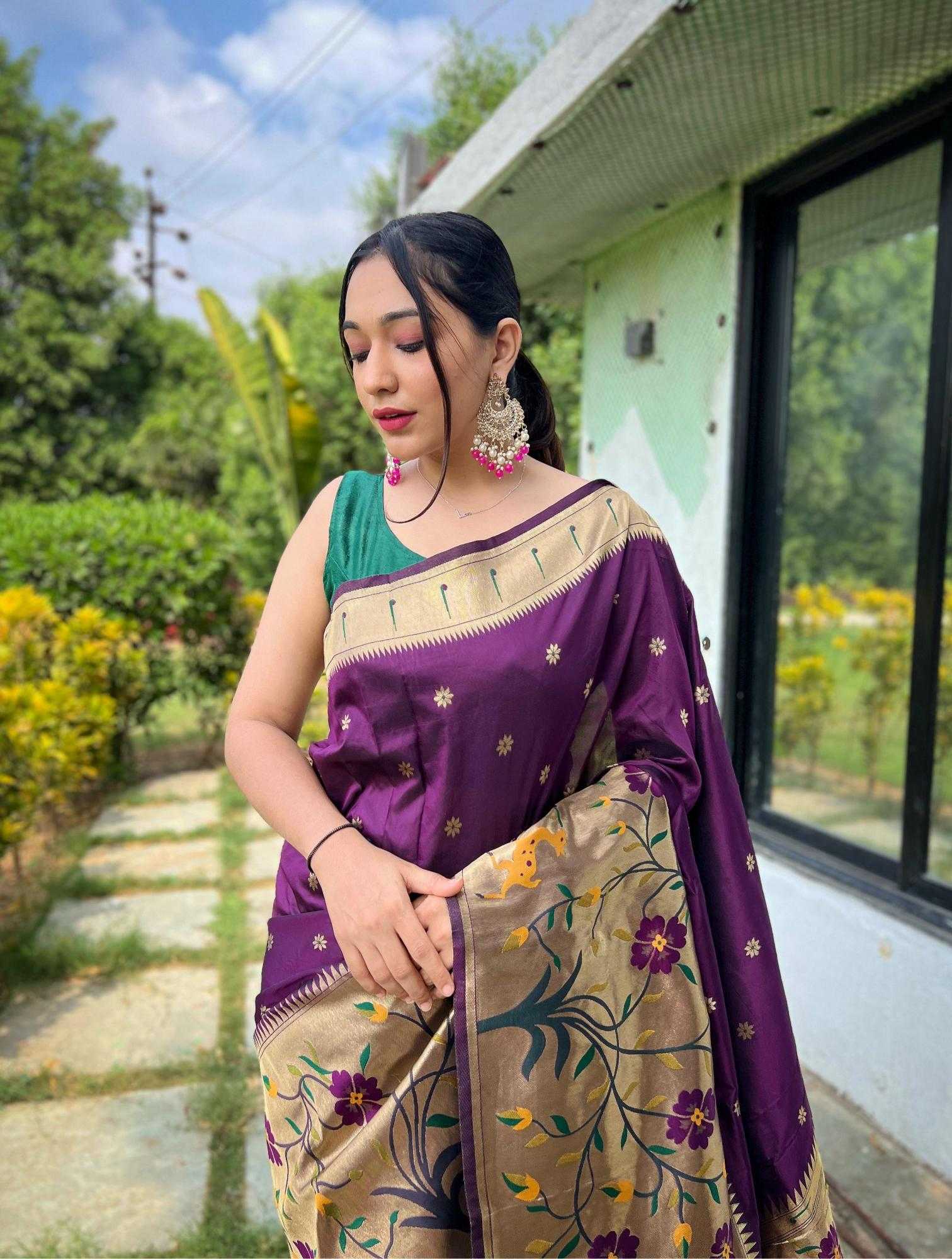 Ynf Paithani Silk KESH249 Gayatri Silk Sarees Wholesale Paithani Sarees Party Wear Silk Sarees Silk Sarees For Weddings Manufacturer