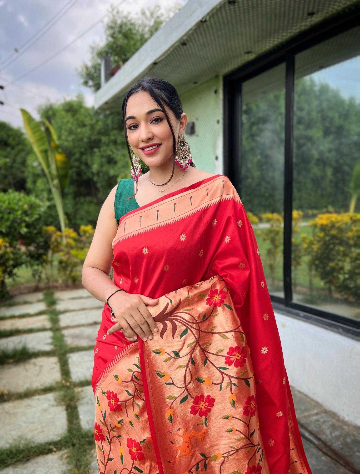 Ynf Paithani Silk KESH249 Gayatri Silk Sarees Wholesale Paithani Sarees Party Wear Silk Sarees Silk Sarees For Weddings Manufacturer