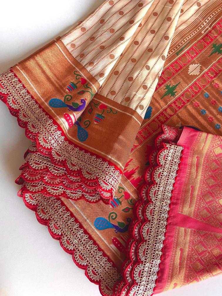 Ynf Paithani Silk KESH249 MIHIRA LACE Silk Sarees Wholesale Paithani Sarees Designer Silk Sarees Embroidered Silk Sarees Manufacturer