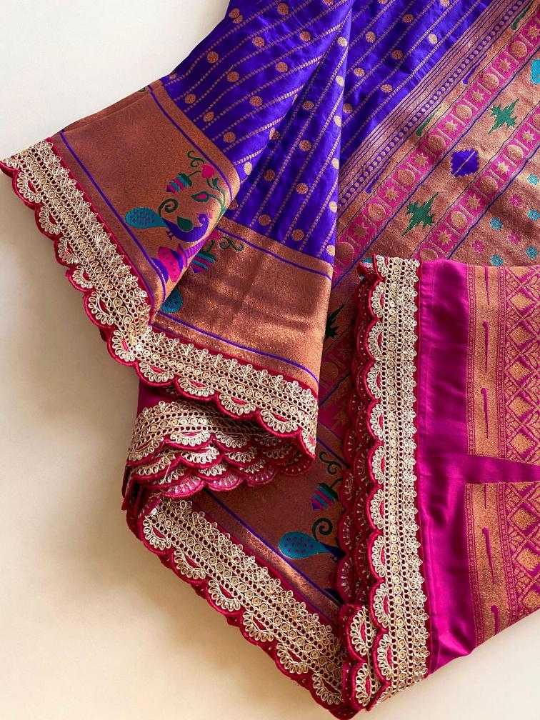 Ynf Paithani Silk KESH249 MIHIRA LACE Silk Sarees Wholesale Paithani Sarees Designer Silk Sarees Embroidered Silk Sarees Manufacturer