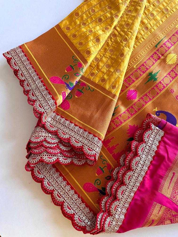Ynf Paithani Silk KESH249 MIHIRA LACE Silk Sarees Wholesale Paithani Sarees Designer Silk Sarees Embroidered Silk Sarees Manufacturer