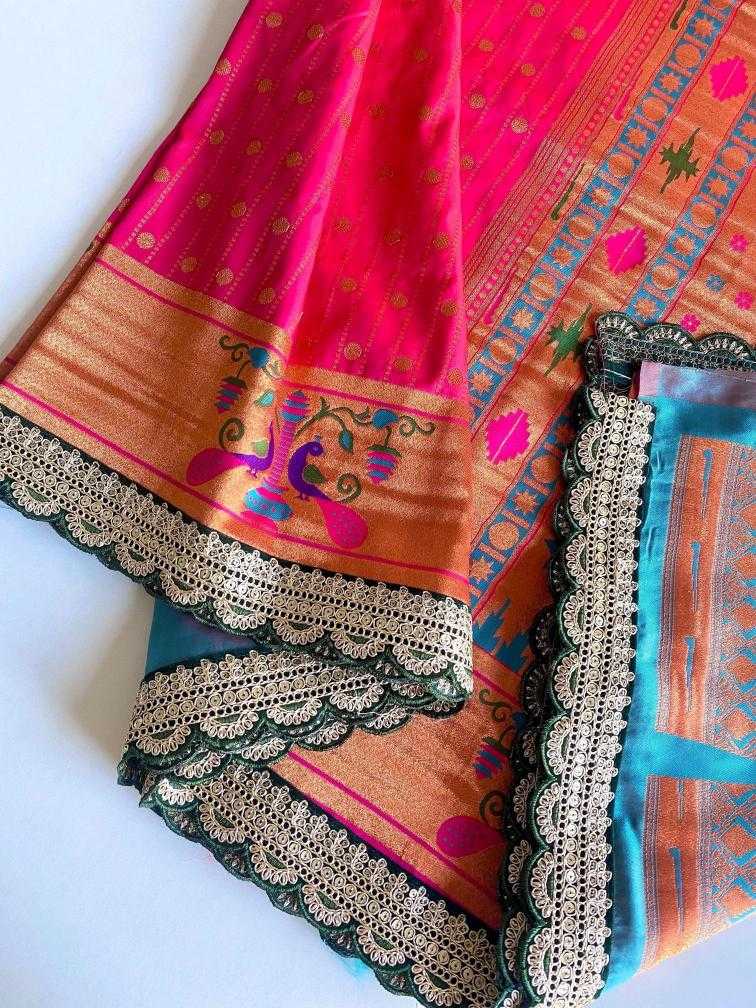 Ynf Paithani Silk KESH249 MIHIRA LACE Silk Sarees Wholesale Paithani Sarees Designer Silk Sarees Embroidered Silk Sarees Manufacturer