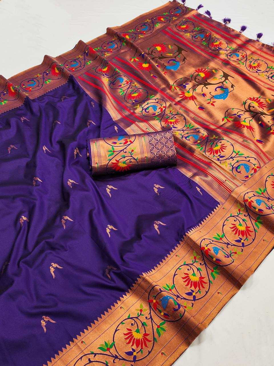 Ynf Paithani Silk RIN150 Harmony Paithani-2 Silk Sarees Wedding Collections Festive Collections Wholesale Paithani Sarees Traditional Silk Sarees Silk Sarees With Blouse Manufacturer