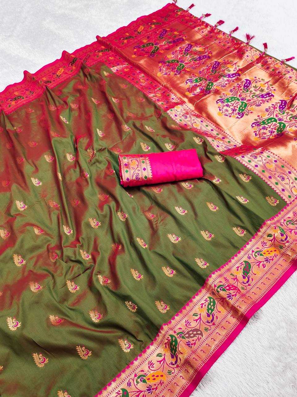 Ynf Paithani Silk RIN150 Royal Paithani Vol - 3 Silk Sarees Wedding Collections Festive Collections Wholesale Paithani Sarees Traditional Silk Sarees Silk Sarees With Blouse Manufacturer