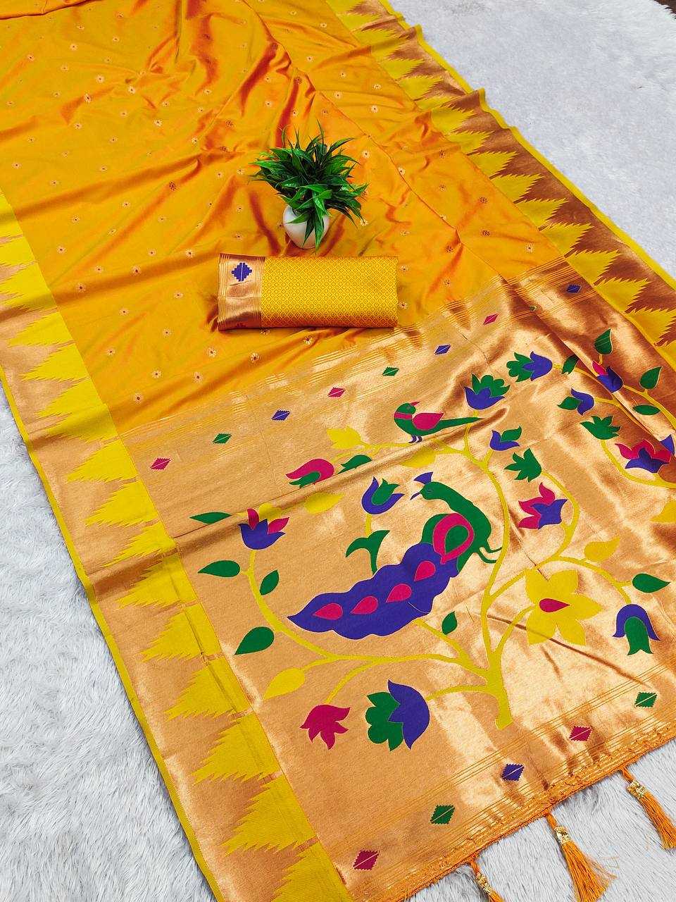 Ynf Paithani Silk RIN150 Tample Paithani Silk Sarees Wedding Collections Festive Collections Wholesale Paithani Sarees Traditional Silk Sarees Silk Sarees With Blouse Manufacturer