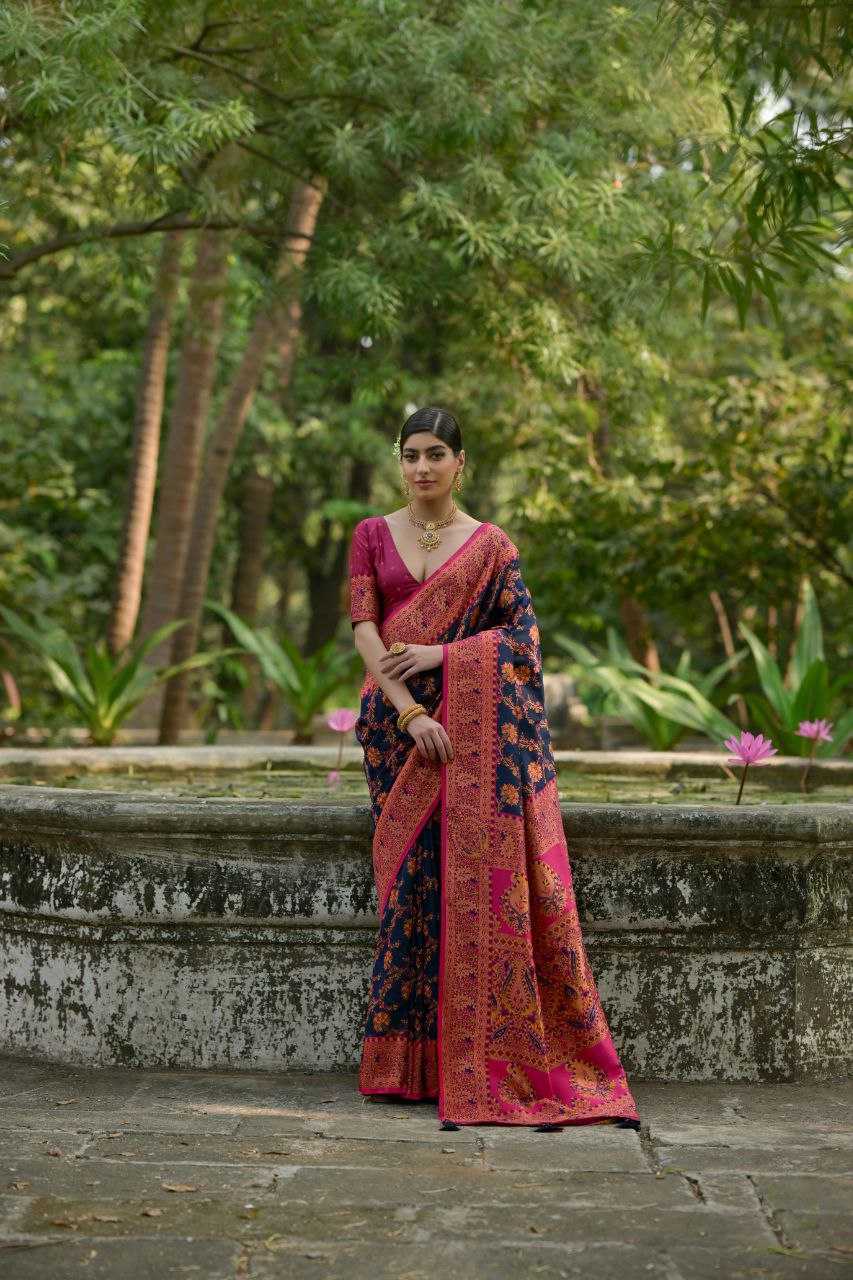 Ynf Pashmina KESH532 PASHMINA SILK 102 Sarees Wholesale Designer Sarees Printed Sarees Kashmiri Sarees Manufacturer