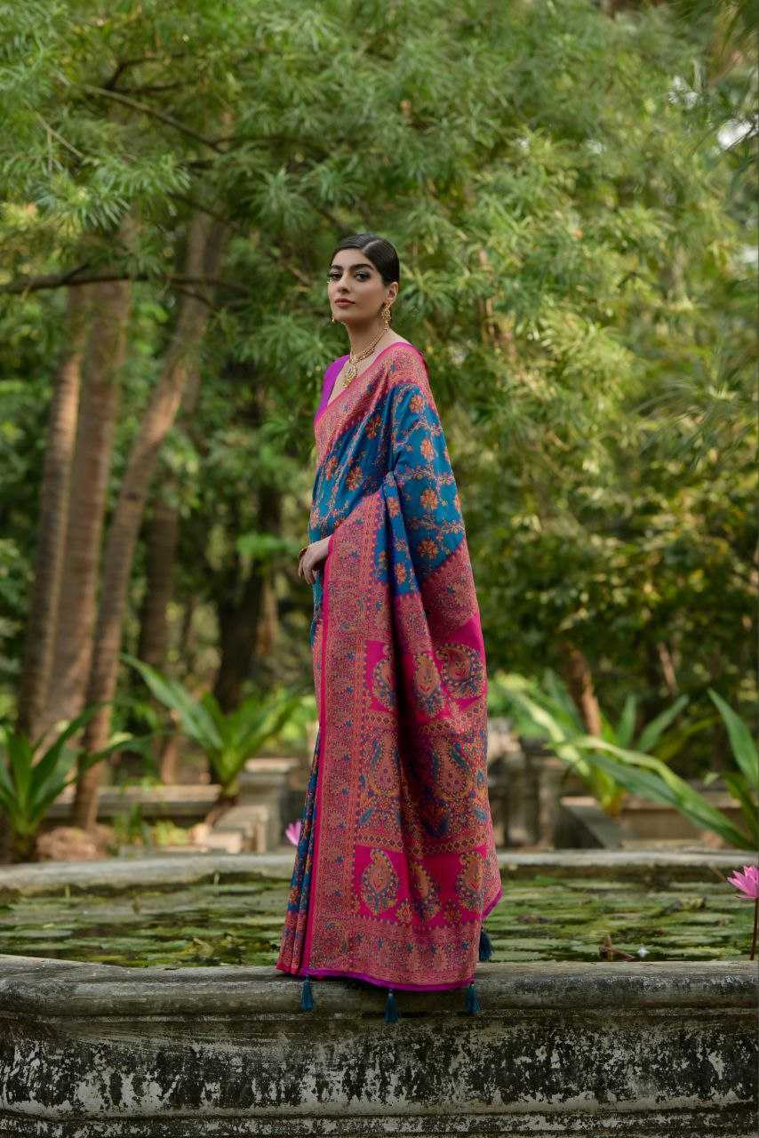 Ynf Pashmina KESH532 PASHMINA SILK 102 Silk Sarees Wholesale Heavy Silk Sarees Soft Silk Sarees Party Wear Silk Sarees Manufacturer