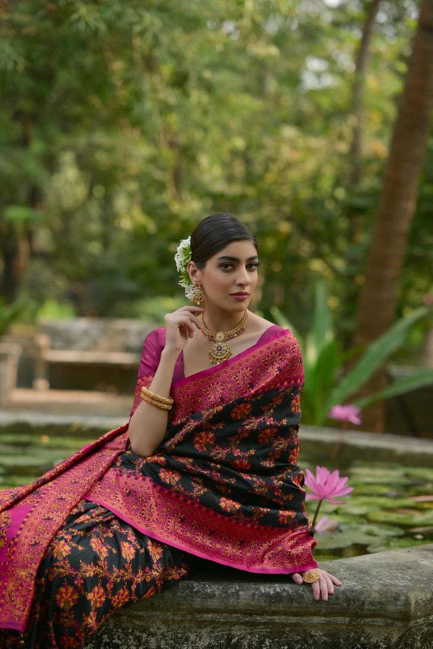 Ynf Pashmina KESH532 PASHMINA SILK 102 Silk Sarees Wholesale Heavy Silk Sarees Soft Silk Sarees Party Wear Silk Sarees Manufacturer