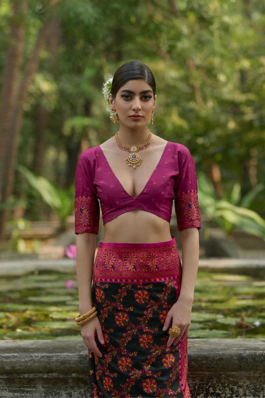 Ynf Pashmina KESH532 PASHMINA SILK 102 Silk Sarees Wholesale Heavy Silk Sarees Soft Silk Sarees Party Wear Silk Sarees Manufacturer