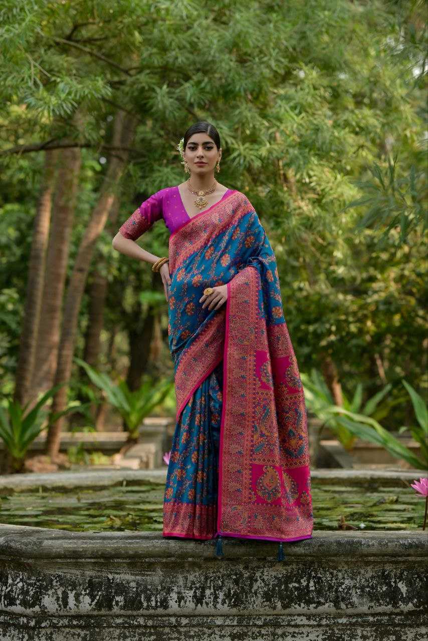 Ynf Pashmina KESH532 PASHMINA SILK 102 Silk Sarees Wholesale Heavy Silk Sarees Soft Silk Sarees Party Wear Silk Sarees Manufacturer