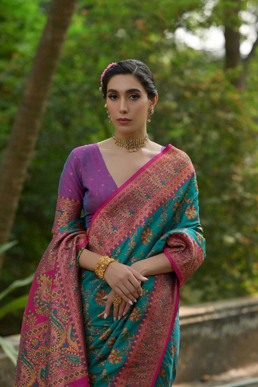 Ynf Pashmina KESH532 PASHMINA SILK 102 Silk Sarees Wholesale Heavy Silk Sarees Soft Silk Sarees Party Wear Silk Sarees Manufacturer