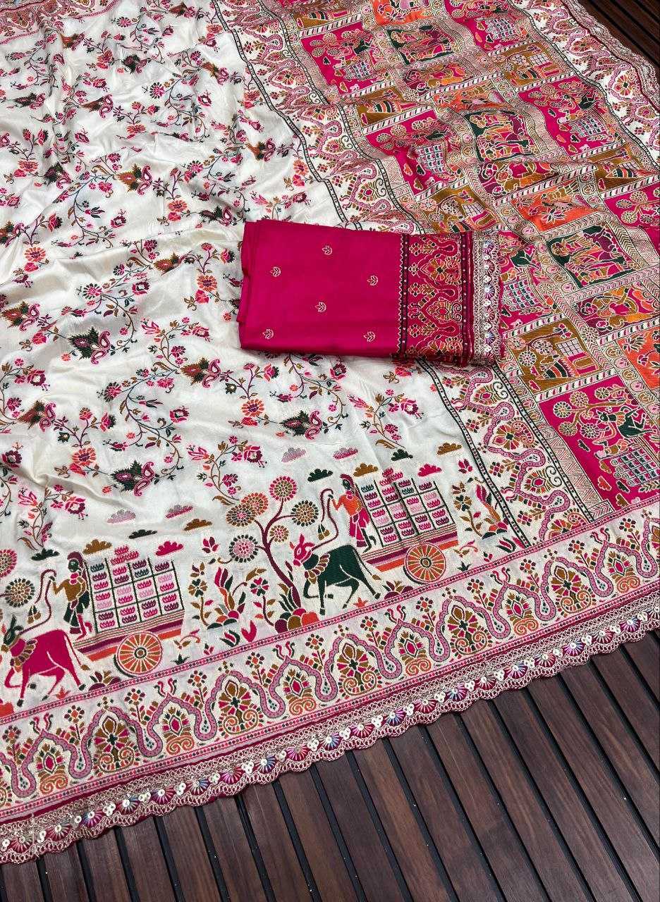 Ynf Pashmina RIN225 949 Sarees Wedding Collections Festive Collections Wholesale Zari Border Sarees Silk Sarees Sarees With Blouse Manufacturer
