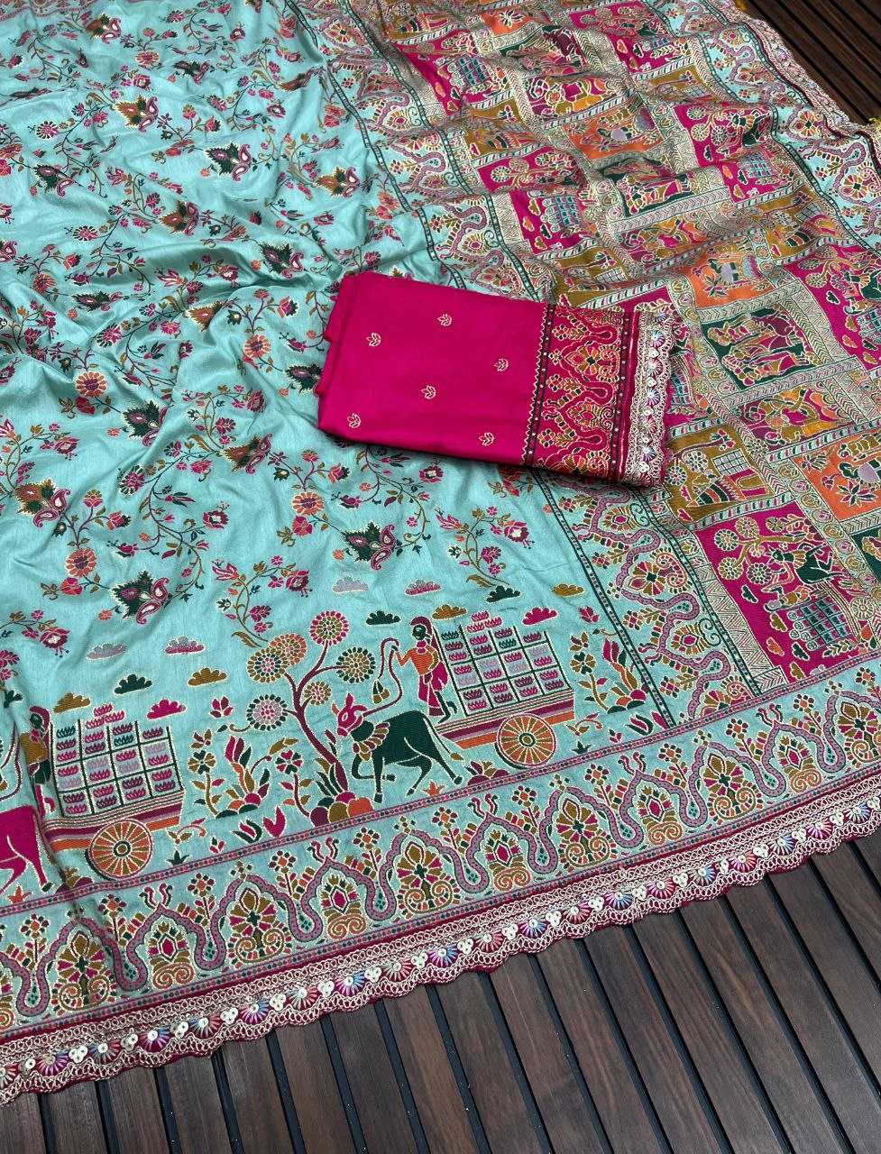 Ynf Pashmina RIN225 949 Sarees Wedding Collections Festive Collections Wholesale Zari Border Sarees Silk Sarees Sarees With Blouse Manufacturer
