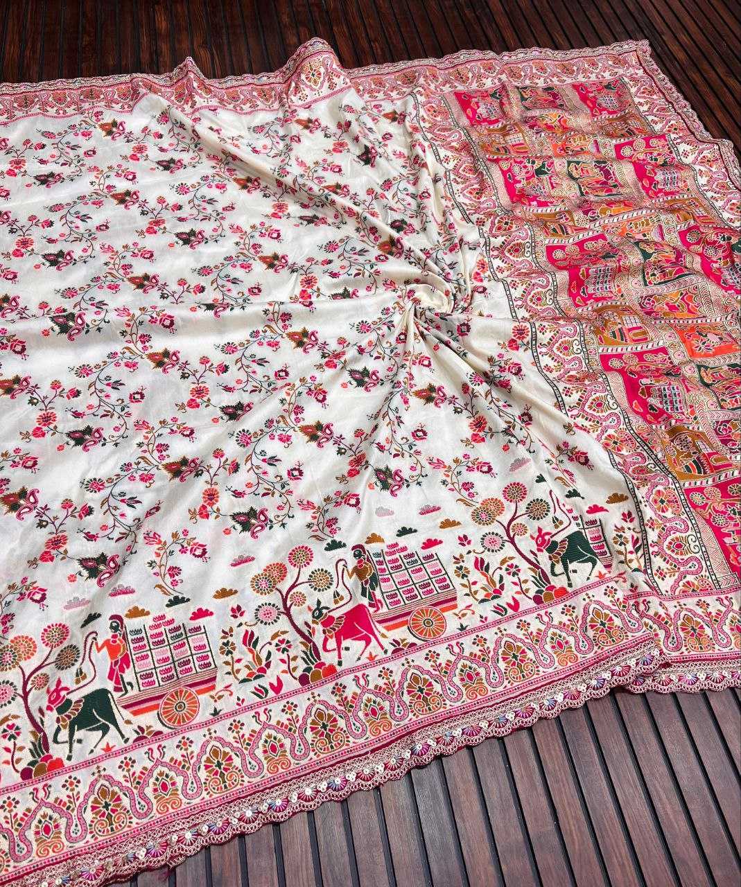 Ynf Pashmina RIN225 949 Sarees Wedding Collections Festive Collections Wholesale Zari Border Sarees Silk Sarees Sarees With Blouse Manufacturer