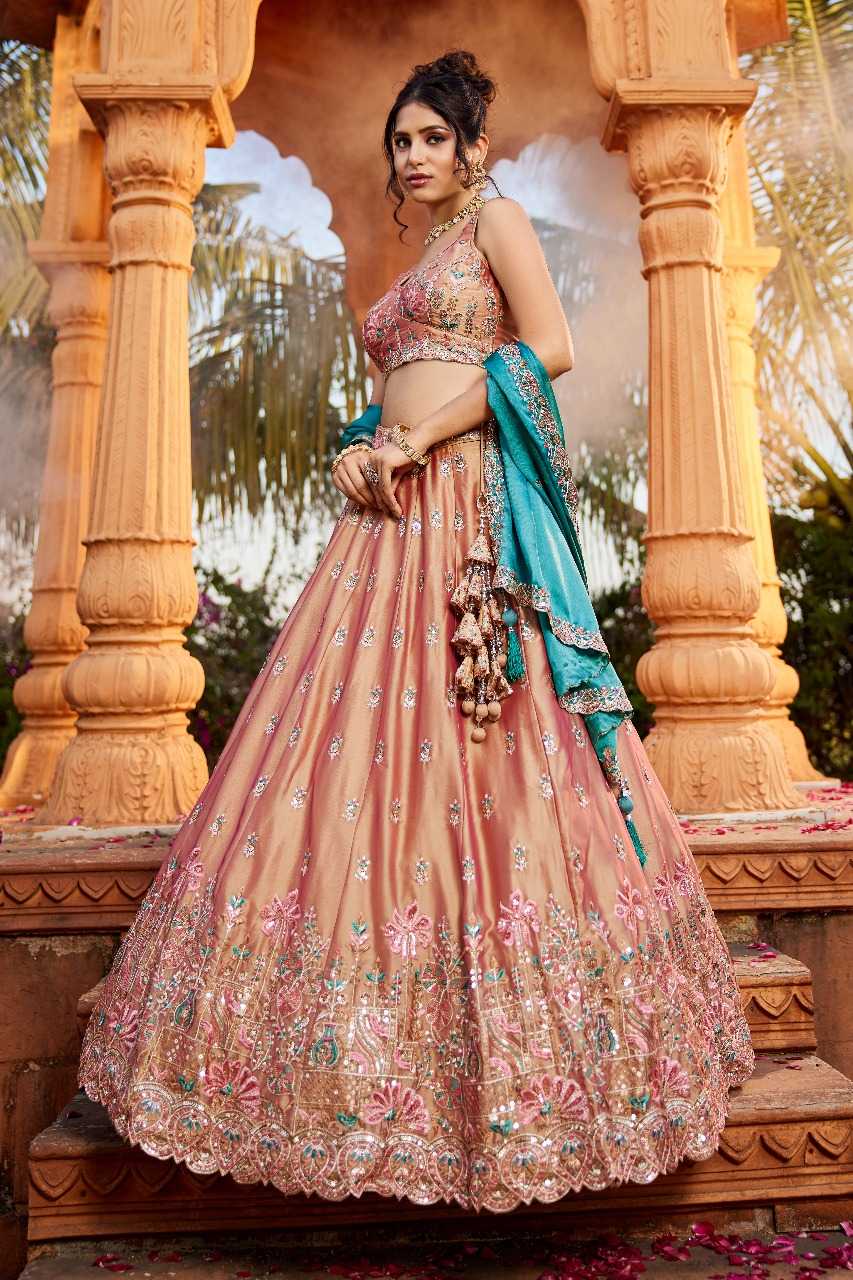 Ynf Poly Georgette RIN197 3027 Lehengas Wholesale Designer Lehenga Bridal Lehenga Embroidered Lehenga Manufacturer