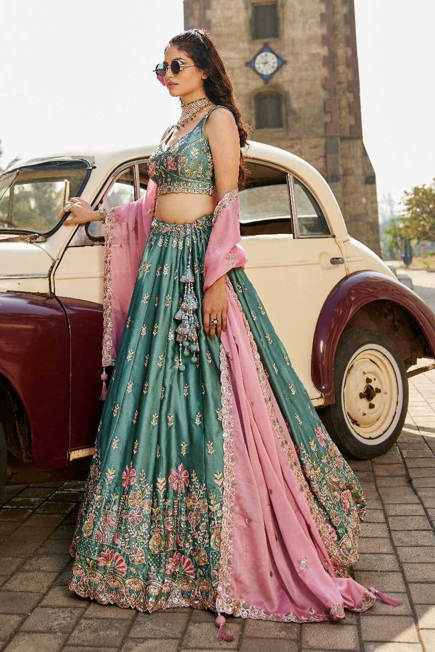 Ynf Poly Georgette RIN197 3027 Lehengas Wholesale Designer Lehenga Bridal Lehenga Embroidered Lehenga Manufacturer