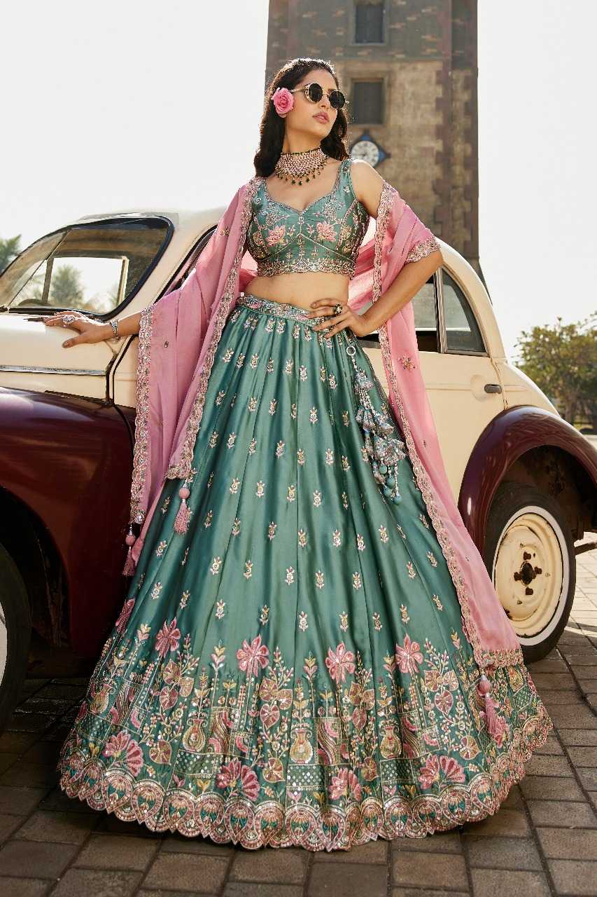 Ynf Poly Georgette RIN197 3027 Lehengas Wholesale Designer Lehenga Bridal Lehenga Embroidered Lehenga Manufacturer