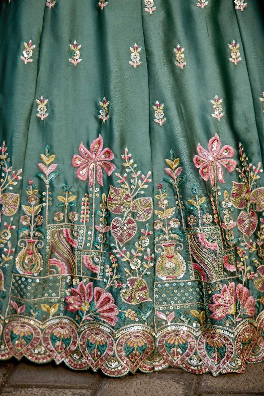 Ynf Poly Georgette RIN197 3027 Lehengas Wholesale Designer Lehenga Bridal Lehenga Embroidered Lehenga Manufacturer