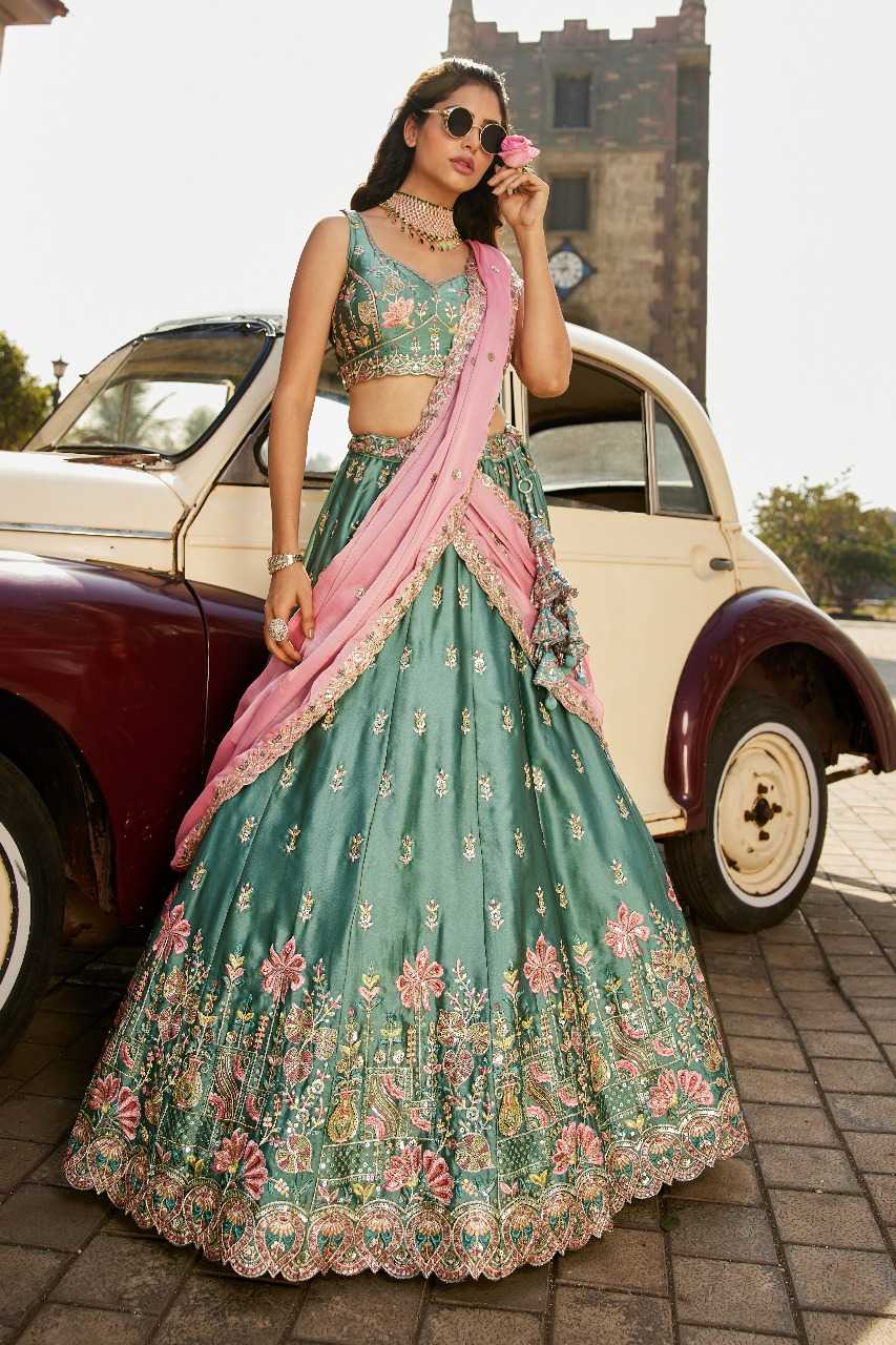 Ynf Poly Georgette RIN197 3027 Lehengas Wholesale Designer Lehenga Bridal Lehenga Embroidered Lehenga Manufacturer