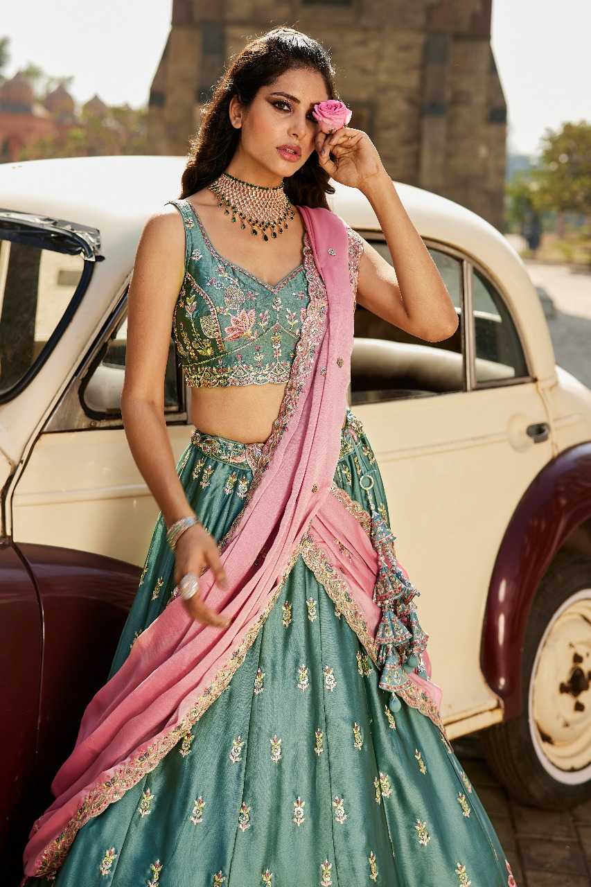 Ynf Poly Georgette RIN197 3027 Lehengas Wholesale Designer Lehenga Bridal Lehenga Embroidered Lehenga Manufacturer