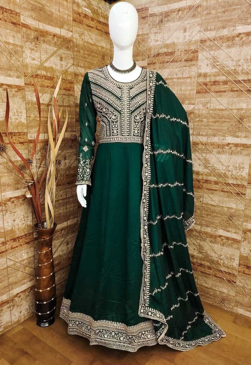 Ynf Premium Silk RIN131 9517 Gowns Wholesale Embroidery Gowns Anarkali Gown Party Gowns Long Gowns Manufacturer
