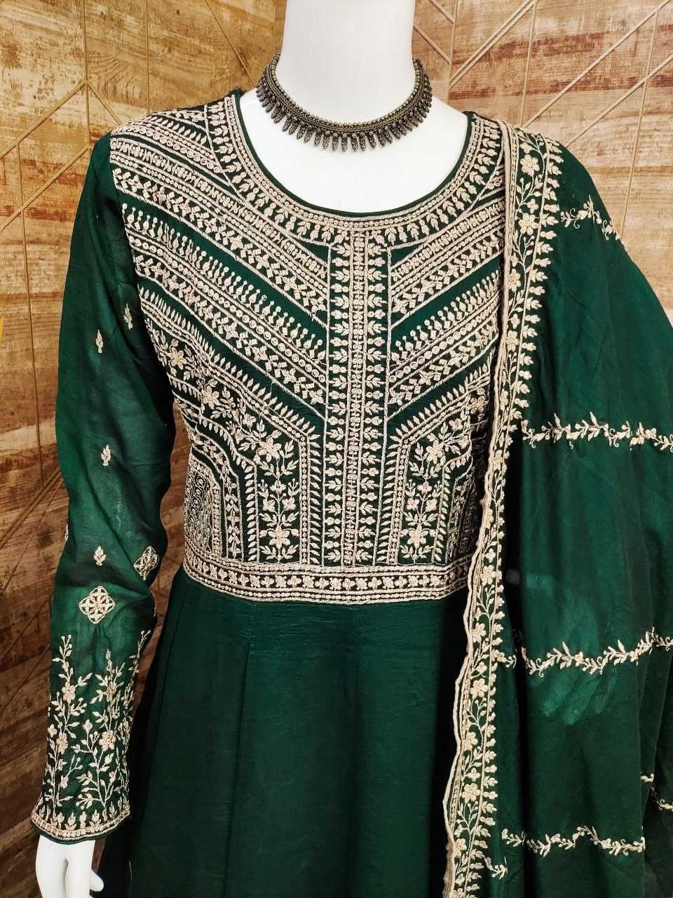 Ynf Premium Silk RIN131 9517 Gowns Wholesale Embroidery Gowns Anarkali Gown Party Gowns Long Gowns Manufacturer