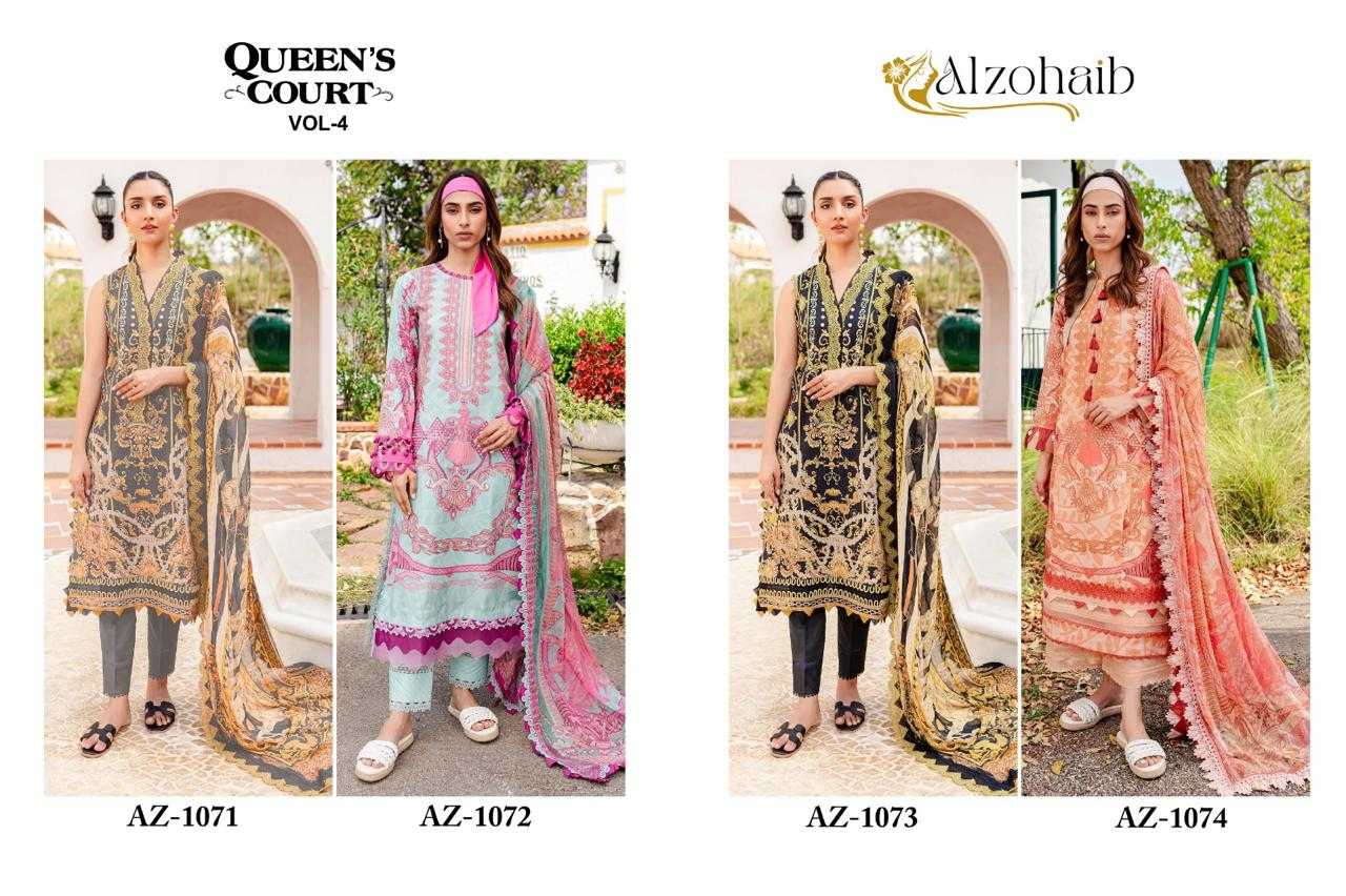 Ynf Pure Cotton KESH444 ALZOHAIB-Vol-4 Suits & Dresses Wholesale Printed Suits Embroidery Suits Cotton Suits Manufacturer