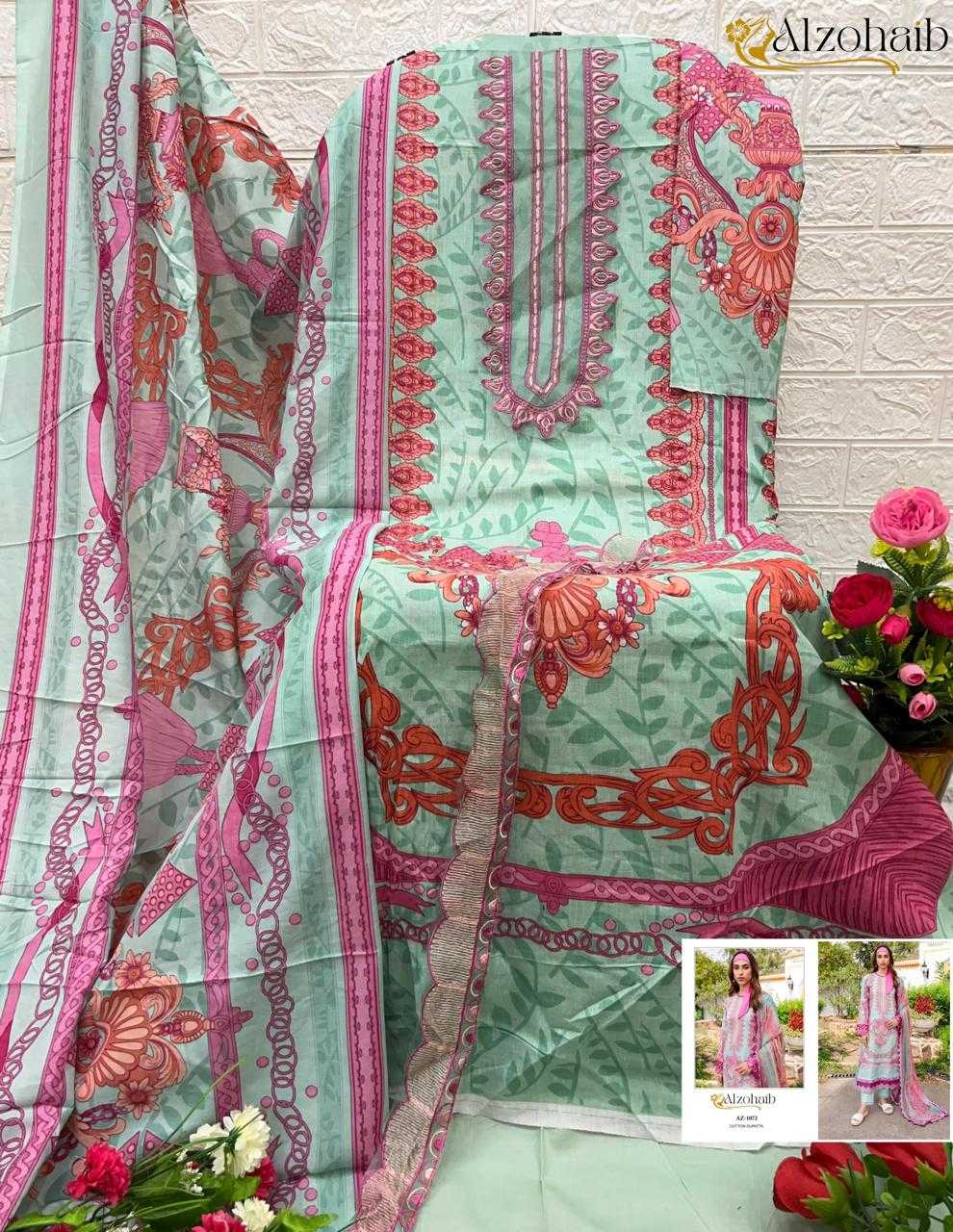 Ynf Pure Cotton KESH444 ALZOHAIB-Vol-4 Suits & Dresses Wholesale Printed Suits Embroidery Suits Cotton Suits Manufacturer