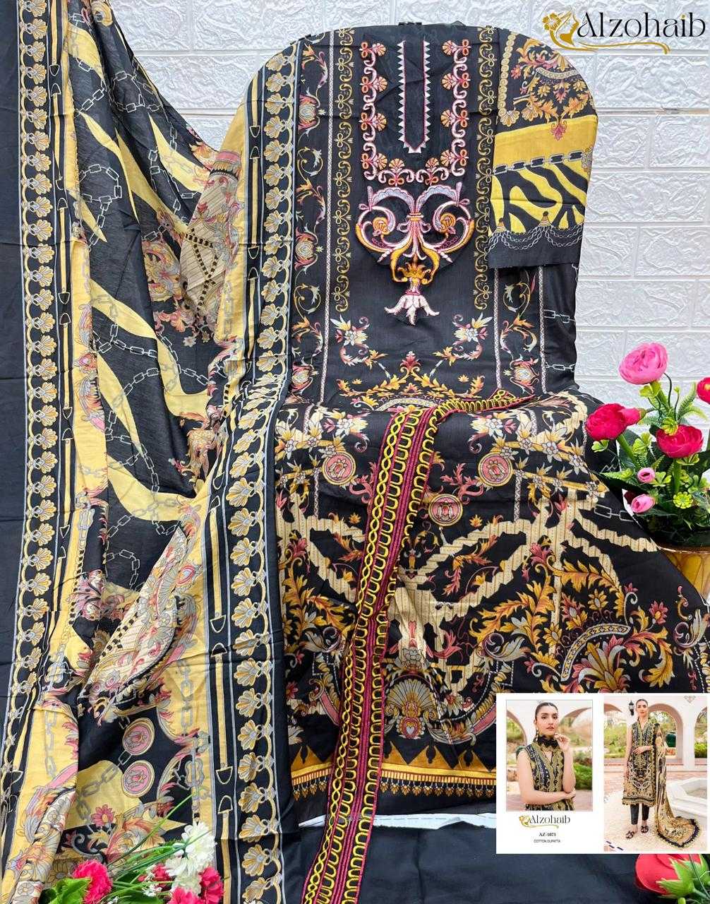 Ynf Pure Cotton KESH444 ALZOHAIB-Vol-4 Suits & Dresses Wholesale Printed Suits Embroidery Suits Cotton Suits Manufacturer
