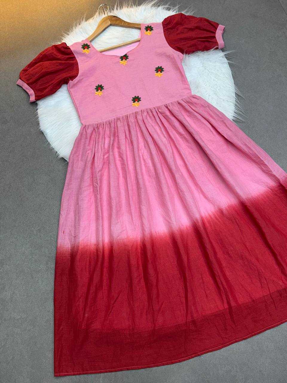 Ynf Pure Cotton KESH485 79 Suits & Dresses Western Wears Festive Collections Wholesale Maxi Dresses Embroidered Dresses Cotton Dresses Manufacturer