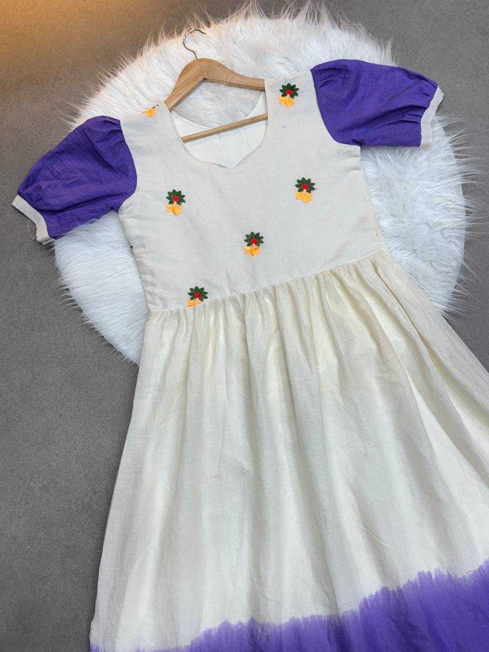 Ynf Pure Cotton KESH485 79 Suits & Dresses Western Wears Festive Collections Wholesale Maxi Dresses Embroidered Dresses Cotton Dresses Manufacturer