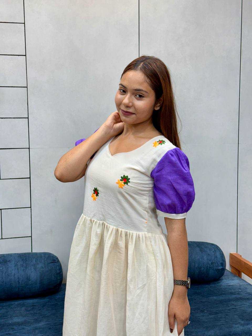 Ynf Pure Cotton KESH485 79 Suits & Dresses Western Wears Festive Collections Wholesale Maxi Dresses Embroidered Dresses Cotton Dresses Manufacturer