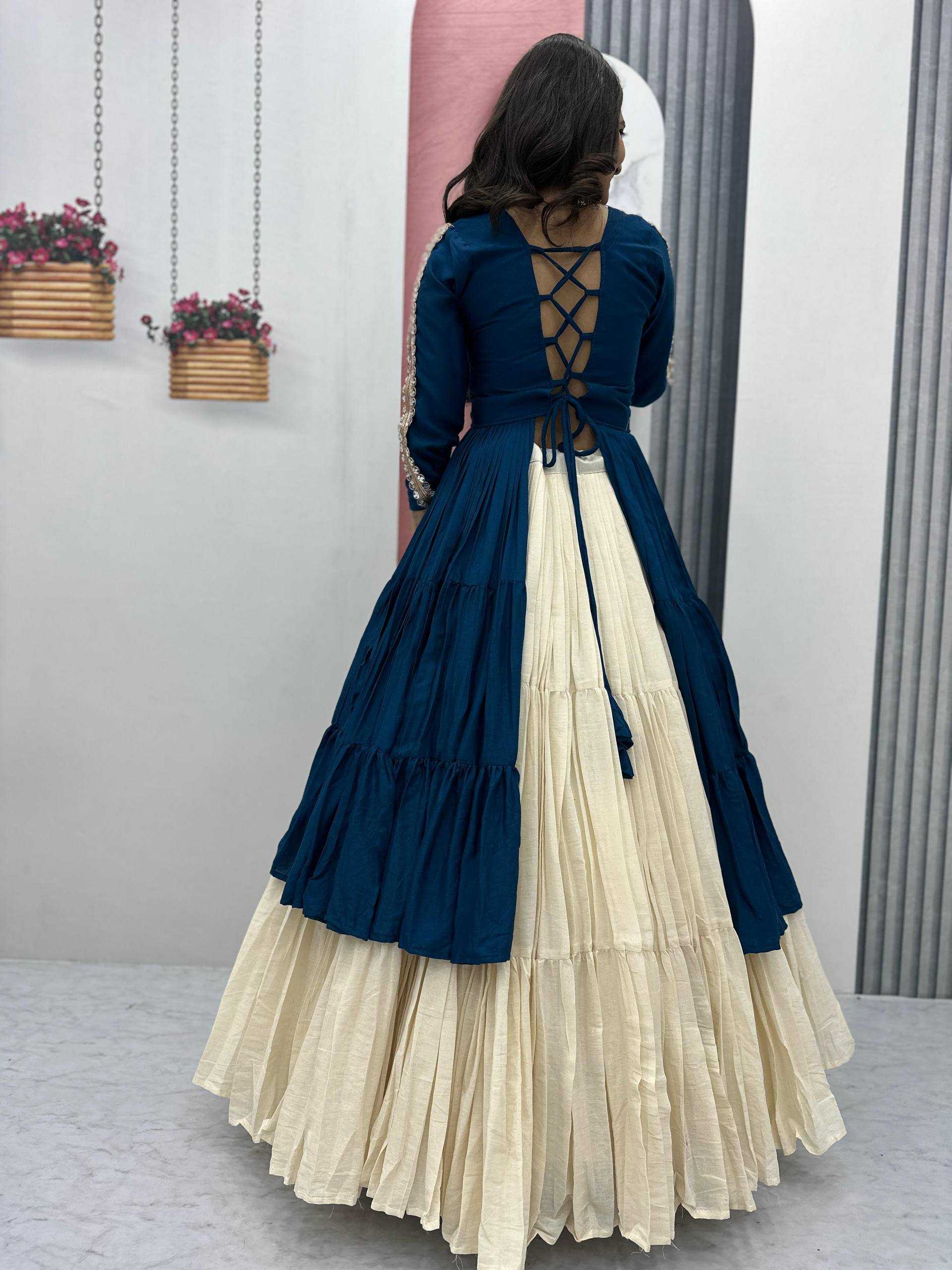 Ynf Pure Cotton KESH496 N47 Lehengas Western Wears Festive Collections Wholesale Designer Lehenga Choli Indo-Western Lehenga Navratri Chaniya Choli Manufacturer