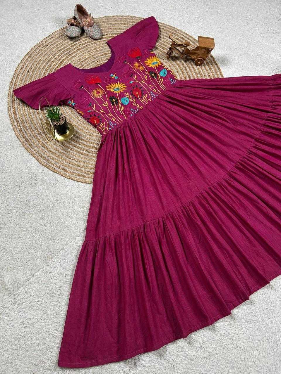 Ynf Pure Cotton KESH539 Trending Gowns Wholesale Printed Gowns Fancy Gowns Long Gowns Manufacturer