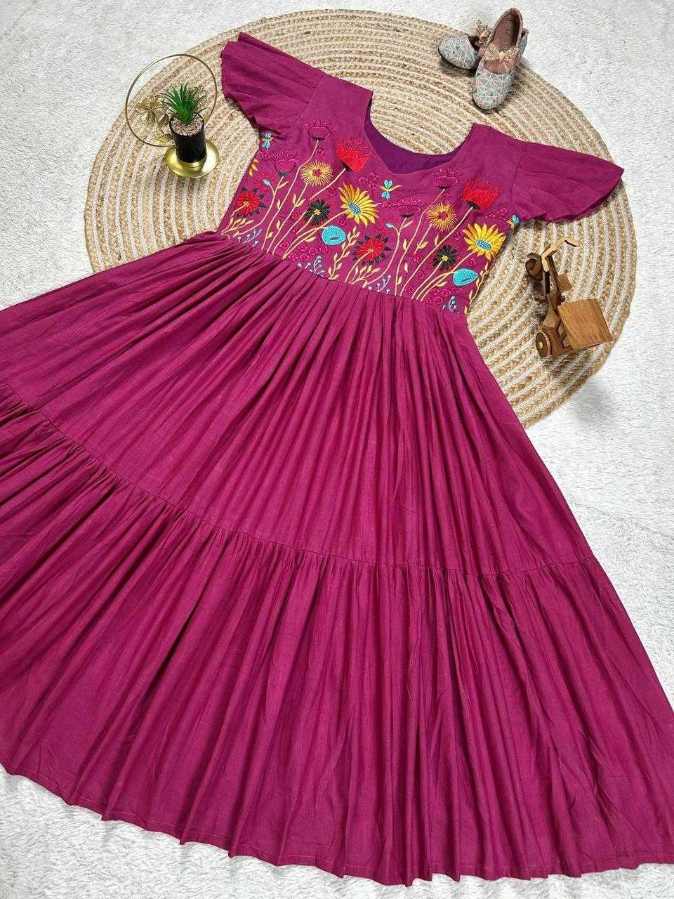 Ynf Pure Cotton KESH539 Trending Gowns Wholesale Printed Gowns Fancy Gowns Long Gowns Manufacturer