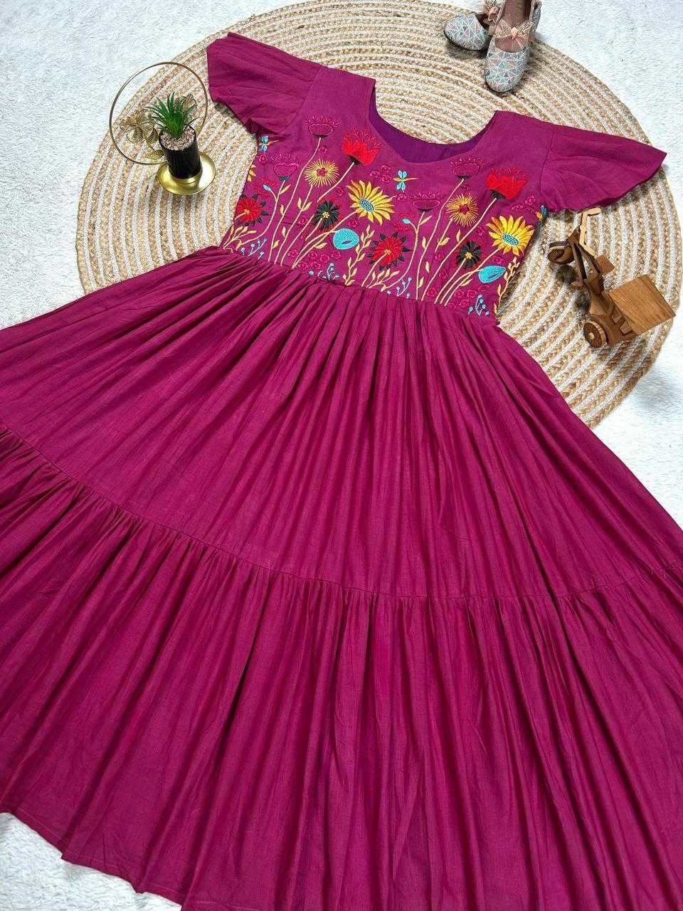 Ynf Pure Cotton KESH539 Trending Gowns Wholesale Printed Gowns Fancy Gowns Long Gowns Manufacturer