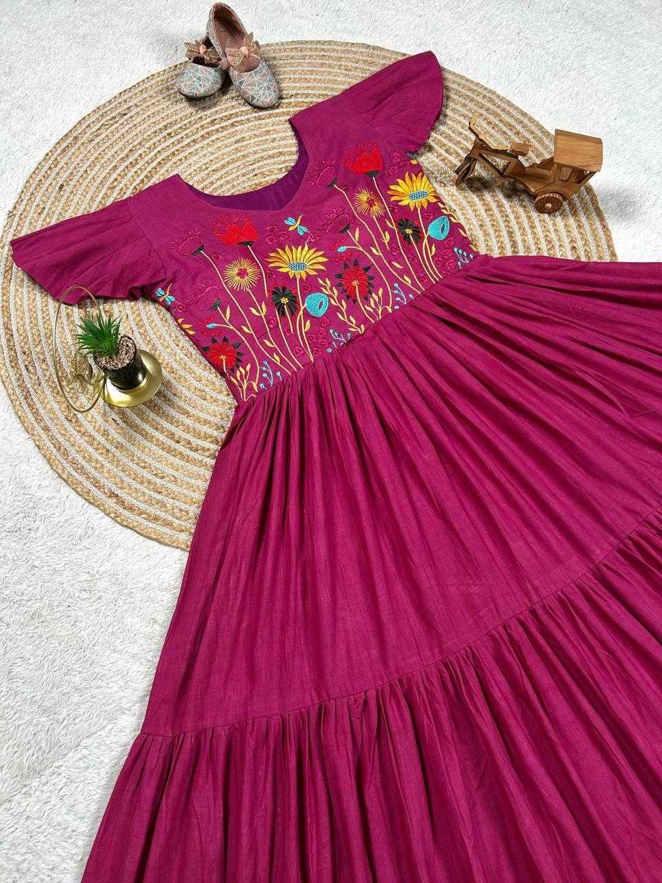 Ynf Pure Cotton KESH539 Trending Gowns Wholesale Printed Gowns Fancy Gowns Long Gowns Manufacturer