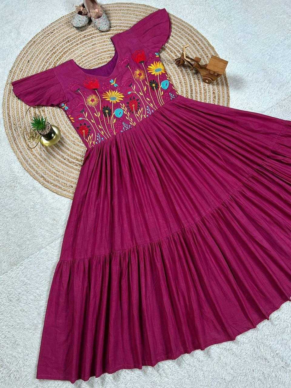 Ynf Pure Cotton KESH539 Trending Gowns Wholesale Printed Gowns Fancy Gowns Long Gowns Manufacturer