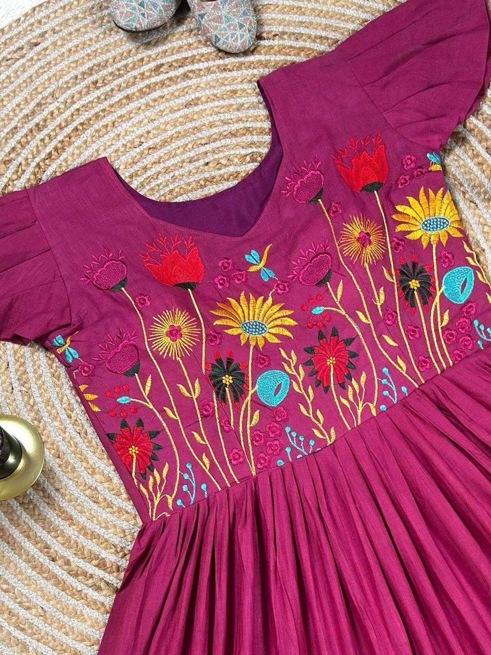 Ynf Pure Cotton KESH539 Trending Gowns Wholesale Printed Gowns Fancy Gowns Long Gowns Manufacturer